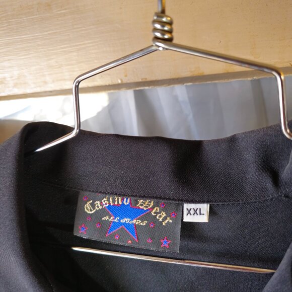 Vintage Casino Wear All Stars Black Shirt With Pole Dancer Applique XXL - Picture 3 of 7